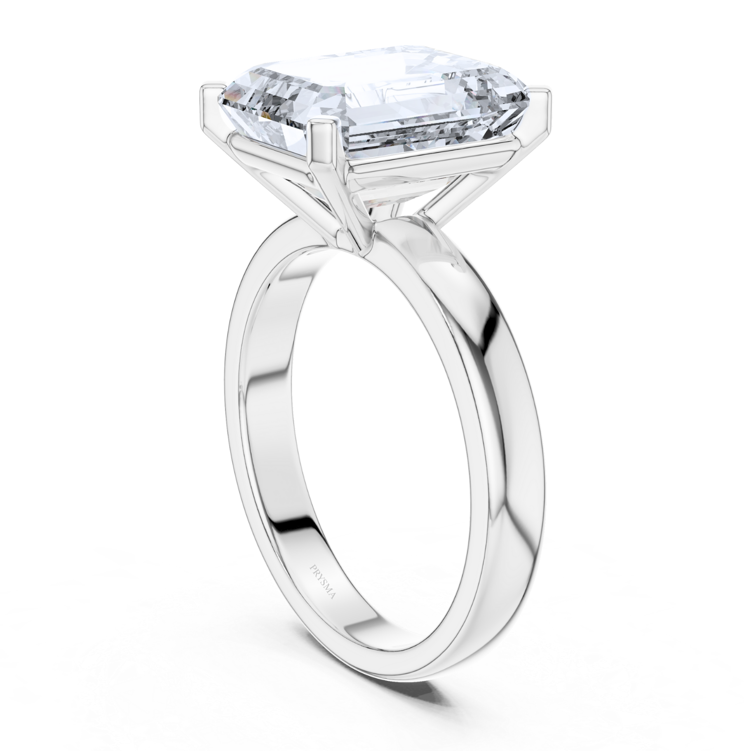 Emerald-Cut Solitaire Diamond Ring