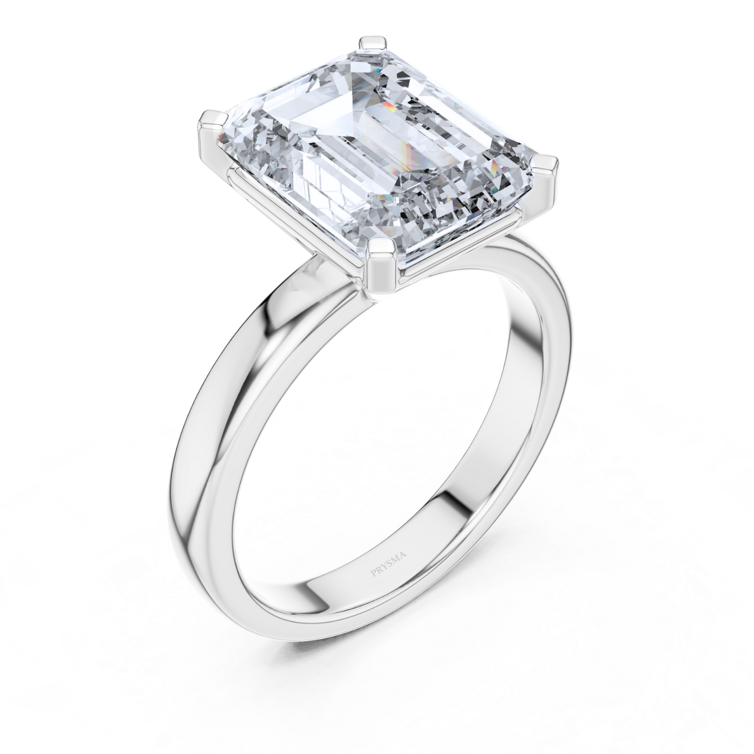 Emerald-Cut Solitaire Diamond Ring