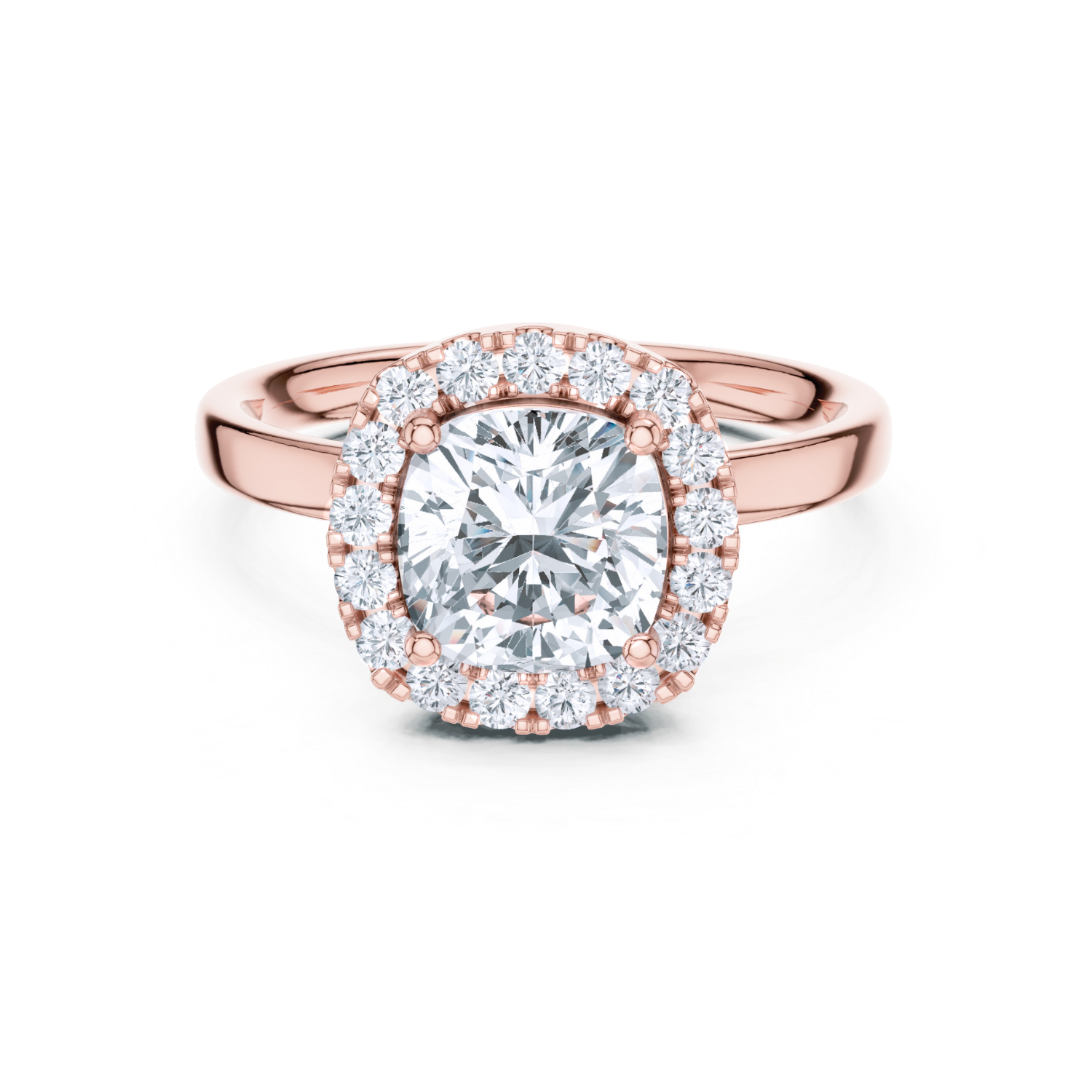 Cushion Cut Halo Diamond Ring