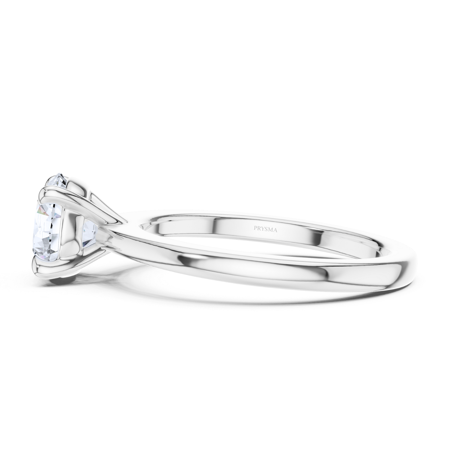 Round Center Stone 4 Prong Classic Solitaire