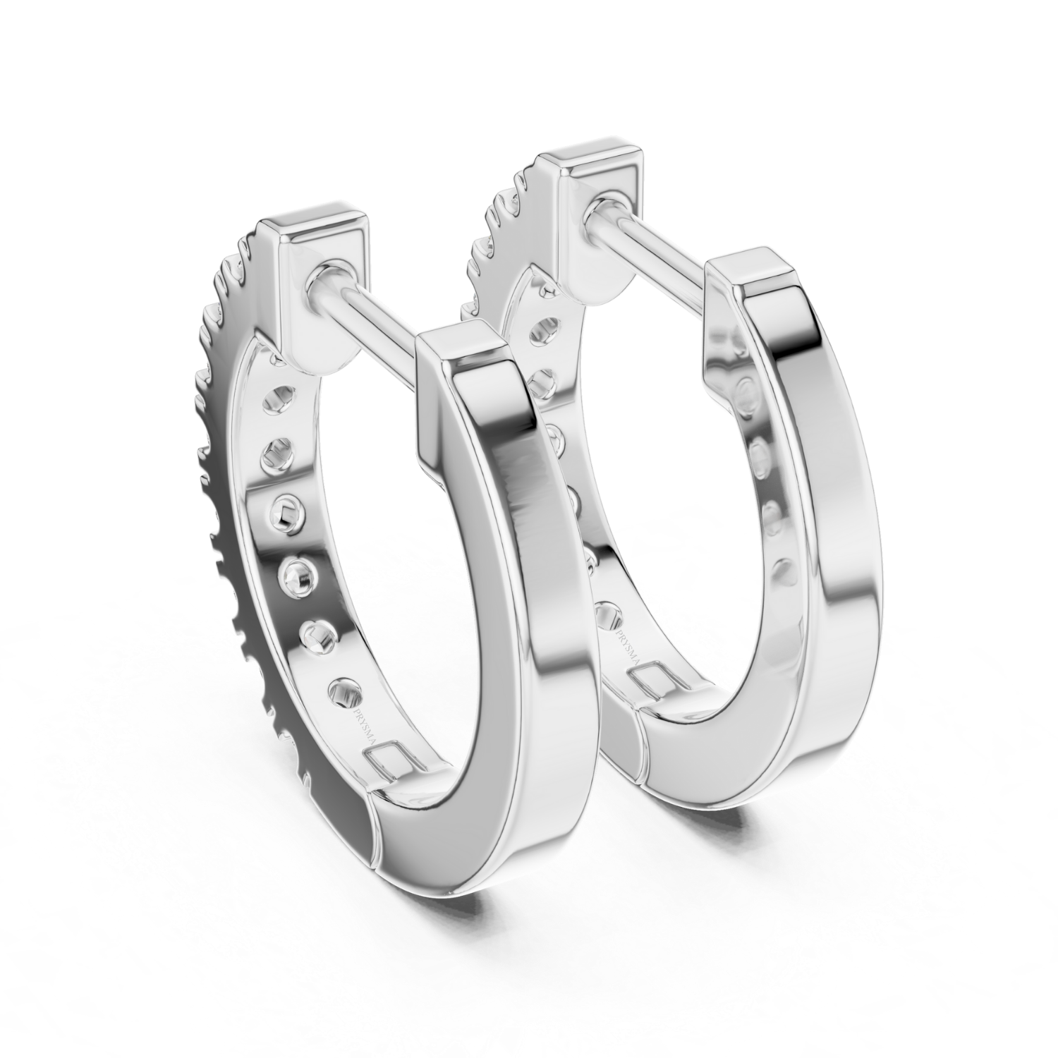 Classic Prong-Set Diamond Hoop Earrings