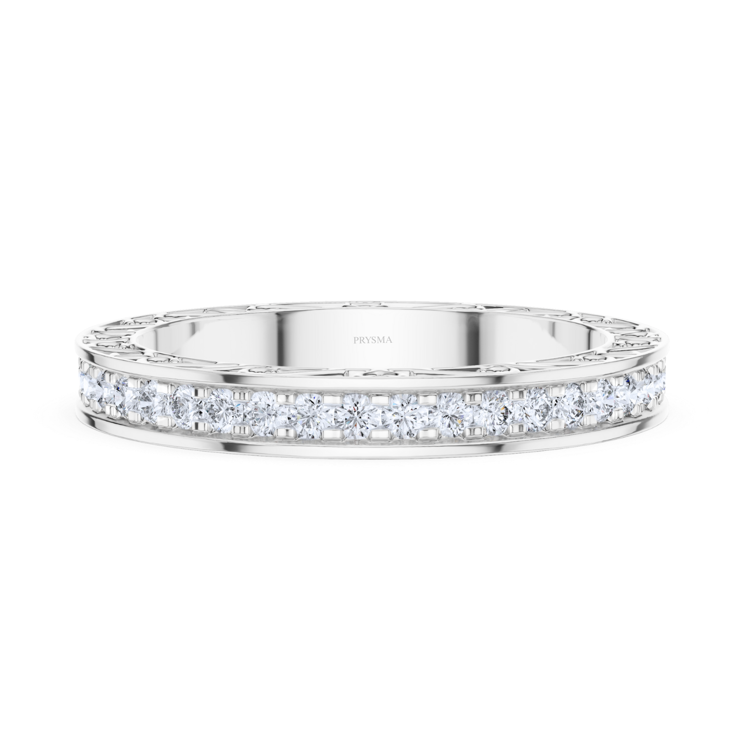 Vintage-Inspired Filigree Diamond Eternity Band