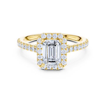 Emerald Halo Elegance Ring