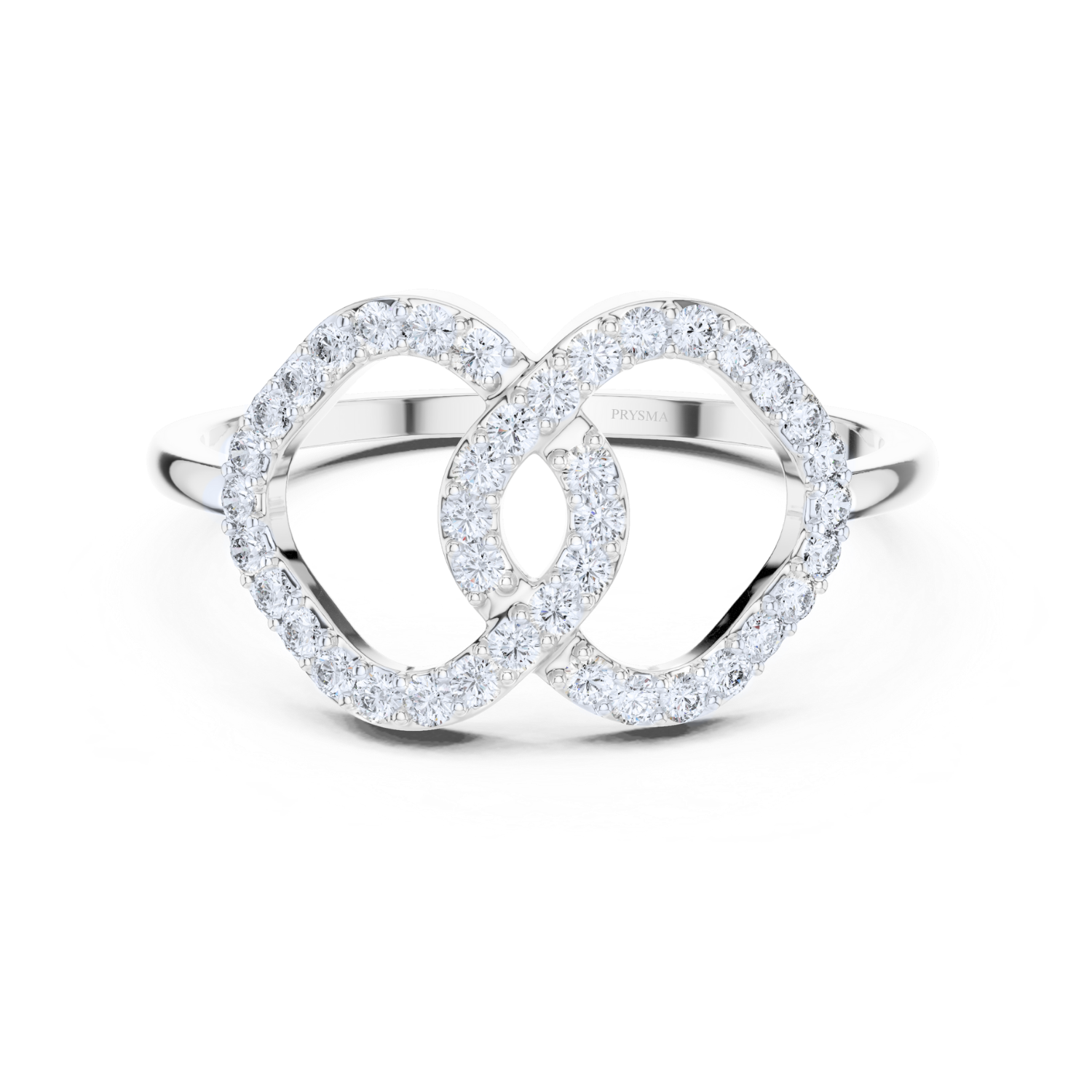 Open Heart Diamond Ring