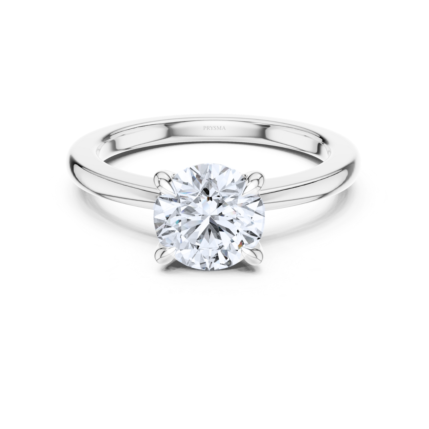 Round Center Stone 4 Prong Classic Solitaire