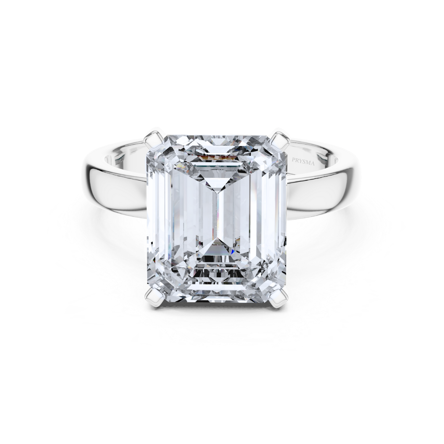 Emerald-Cut Solitaire Diamond Ring