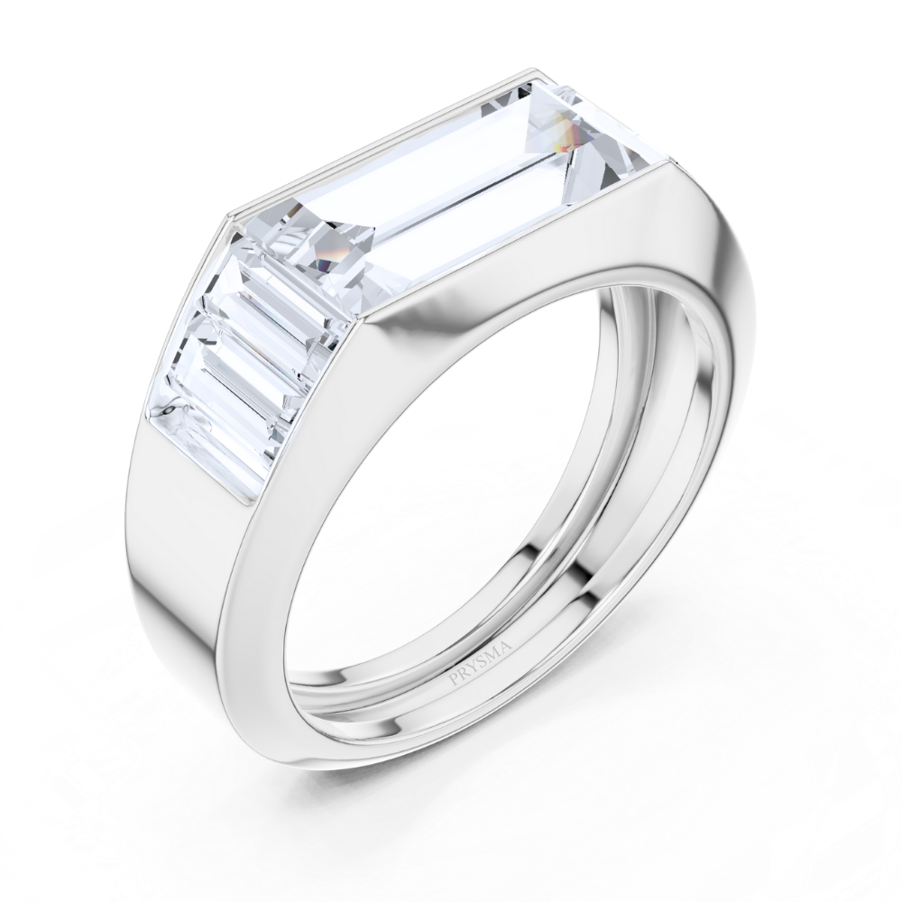 Imperial Emerald Channel Ring