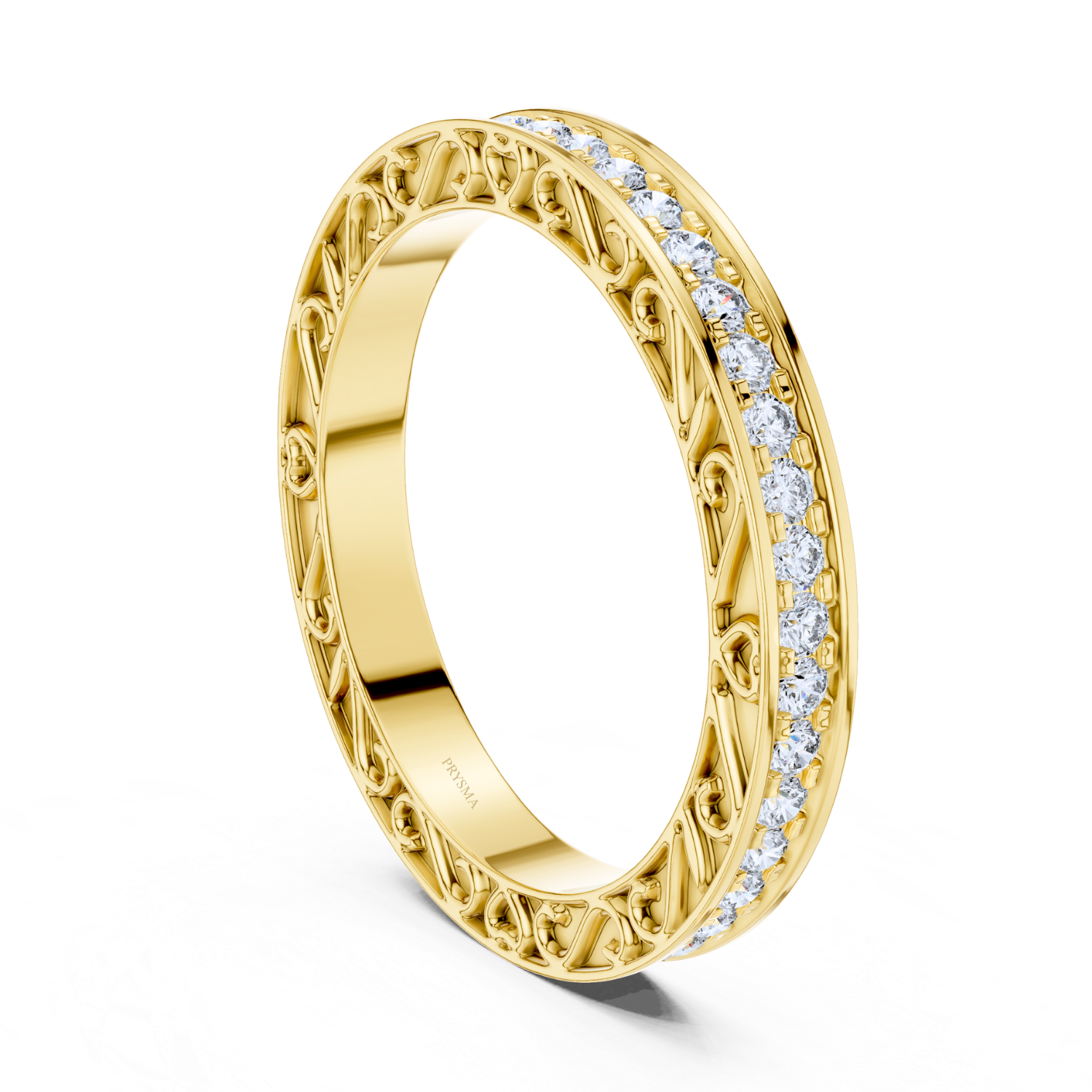 Vintage-Inspired Filigree Diamond Eternity Band