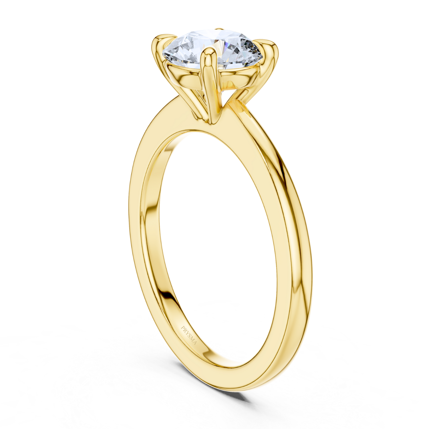 Round Center Stone 4 Prong Classic Solitaire