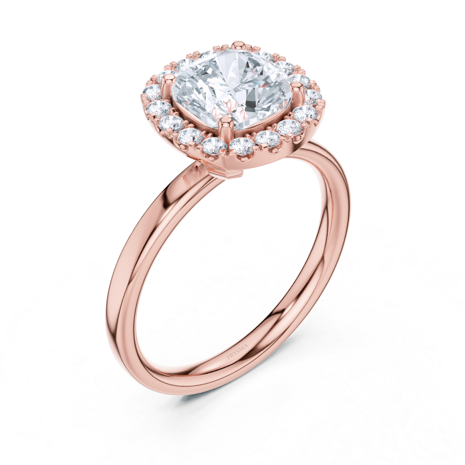 Cushion Cut Halo Diamond Ring