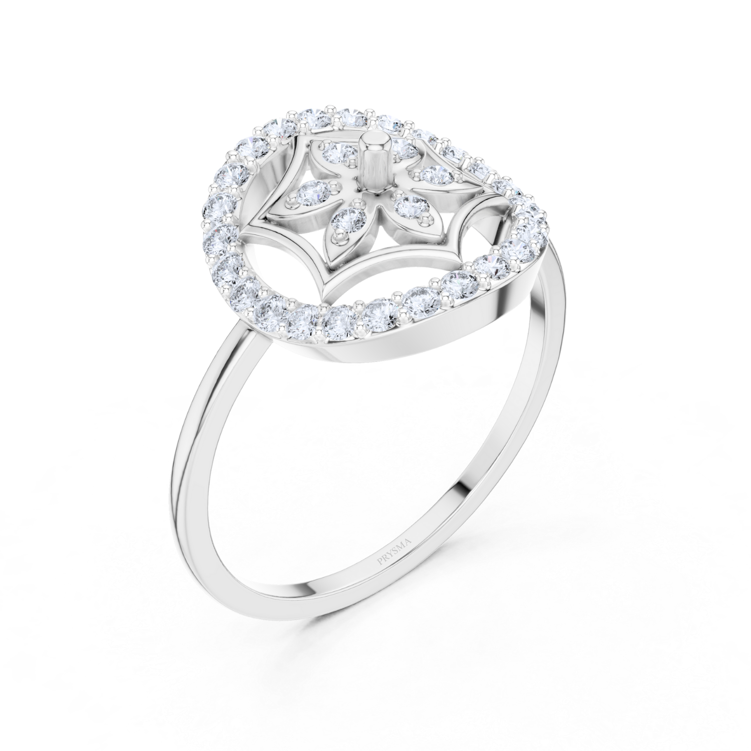 Regal Heart Diamond Ring