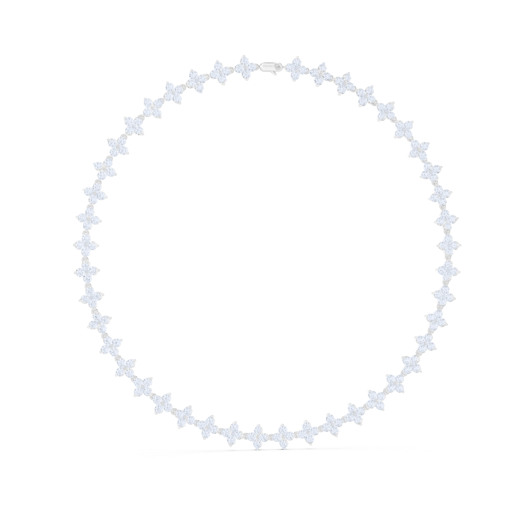 Regalia Round-Cut Diamond Tennis Necklace