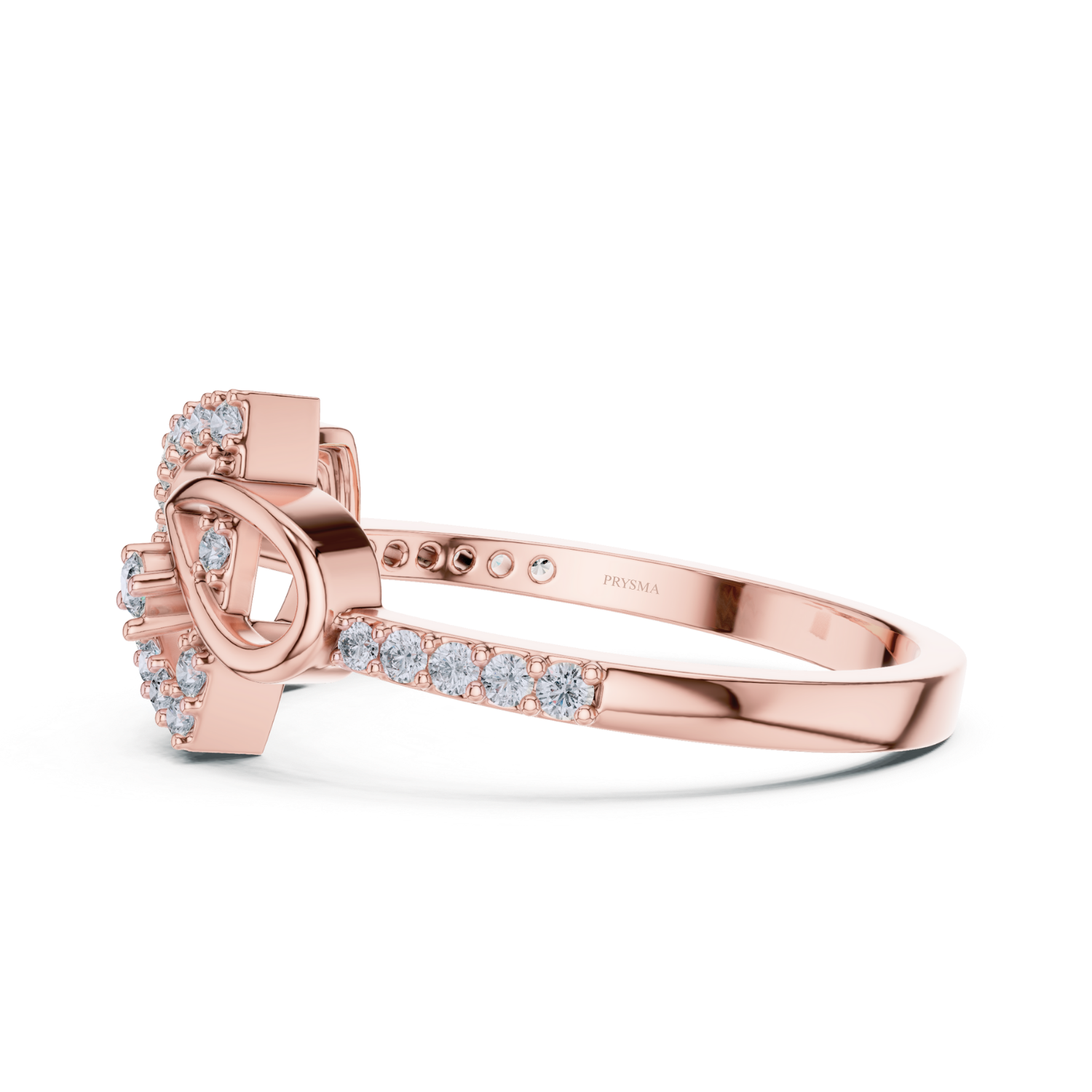 Diamond Crown Halo Ring