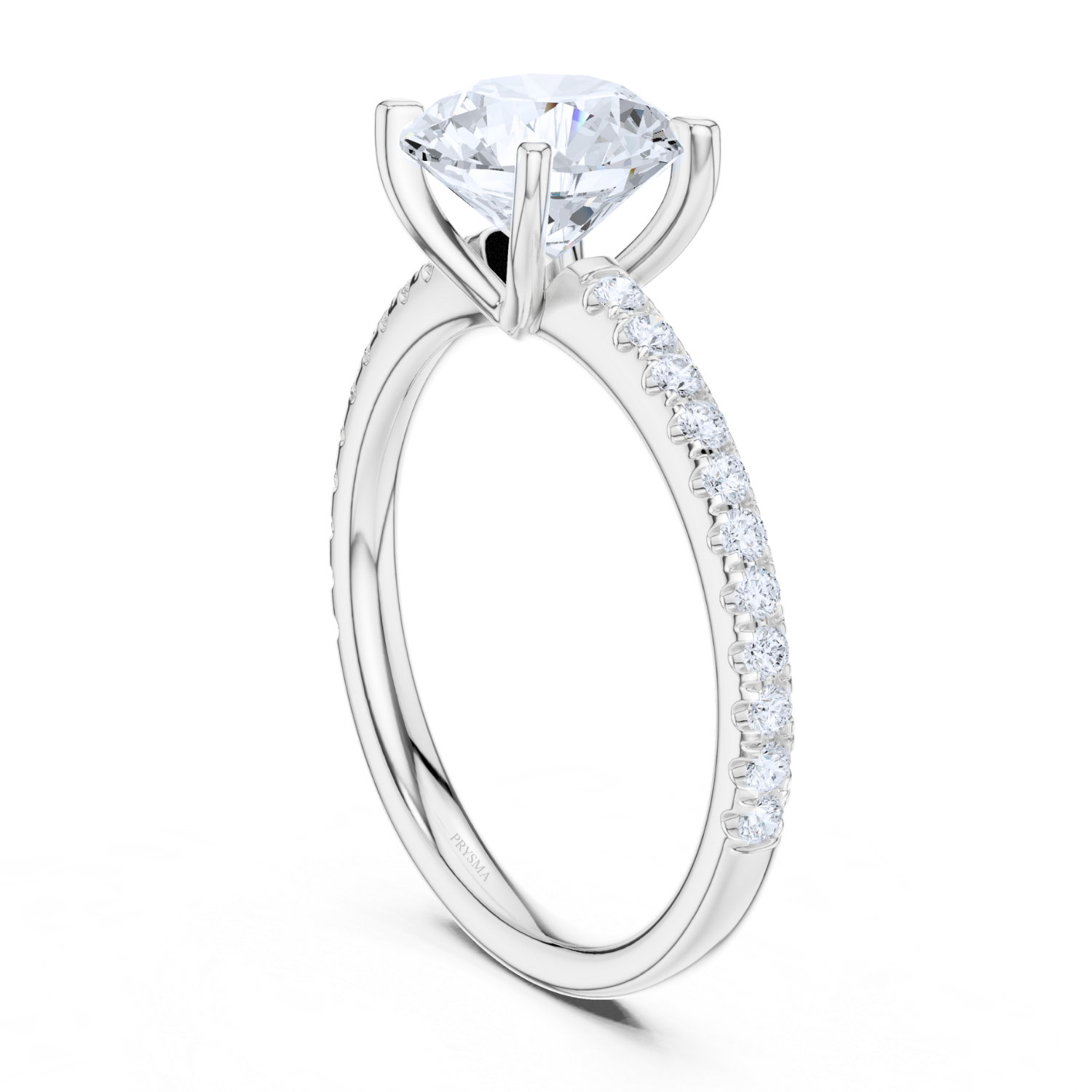 Classic Elegance Solitaire Pave Ring
