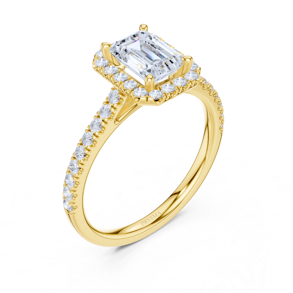 Emerald Halo Elegance Ring
