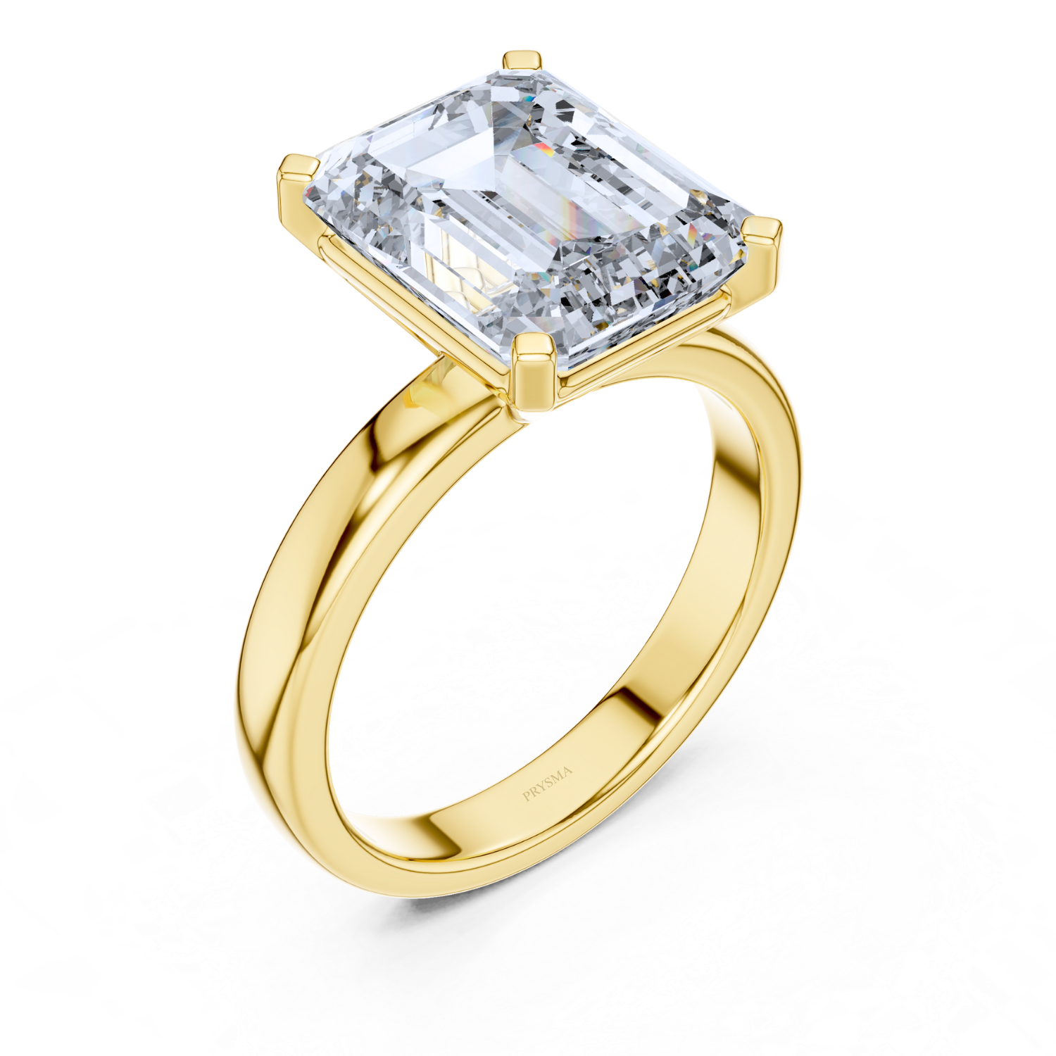 Emerald-Cut Solitaire Diamond Ring