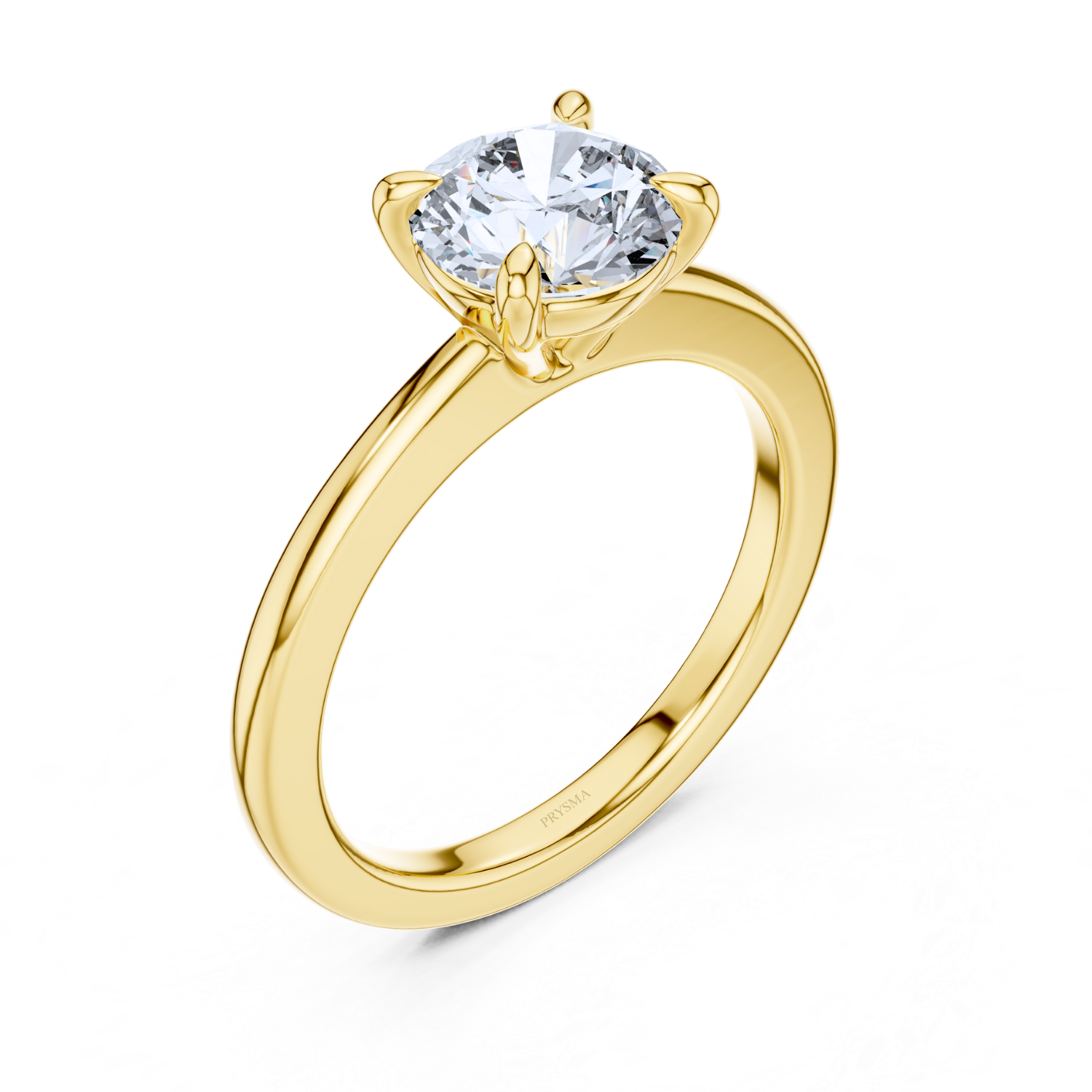 Round Center Stone 4 Prong Classic Solitaire