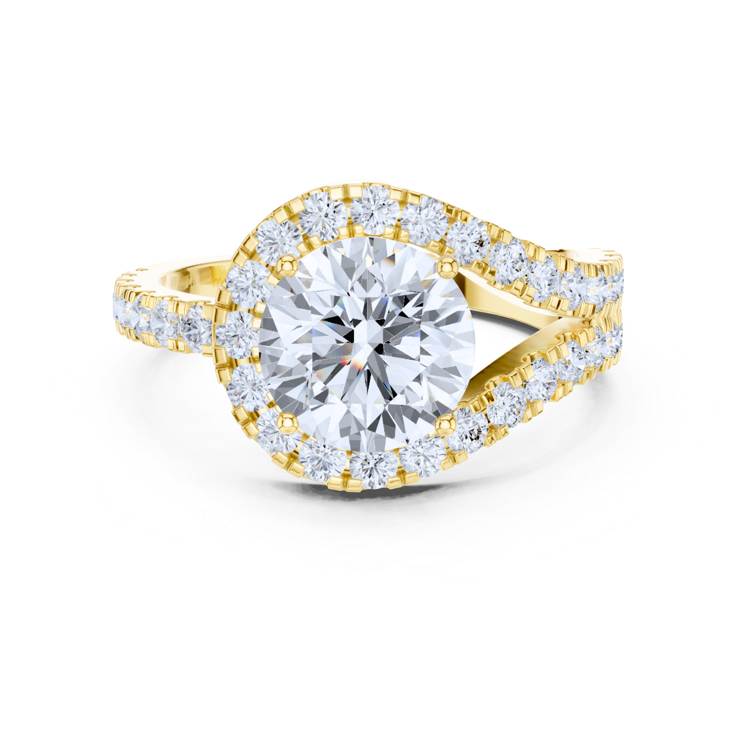 Eternal Sparkle Split Shank Ring