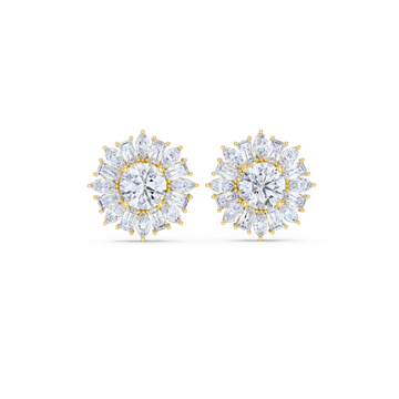 Celestial Bloom Round Diamond Studs