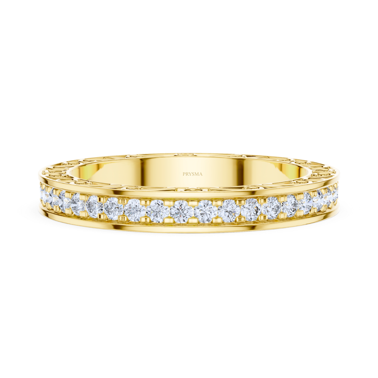 Vintage-Inspired Filigree Diamond Eternity Band