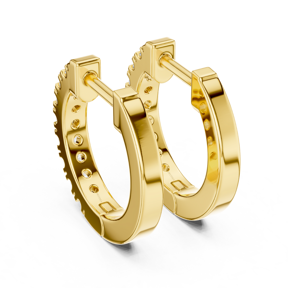 Classic Prong-Set Diamond Hoop Earrings