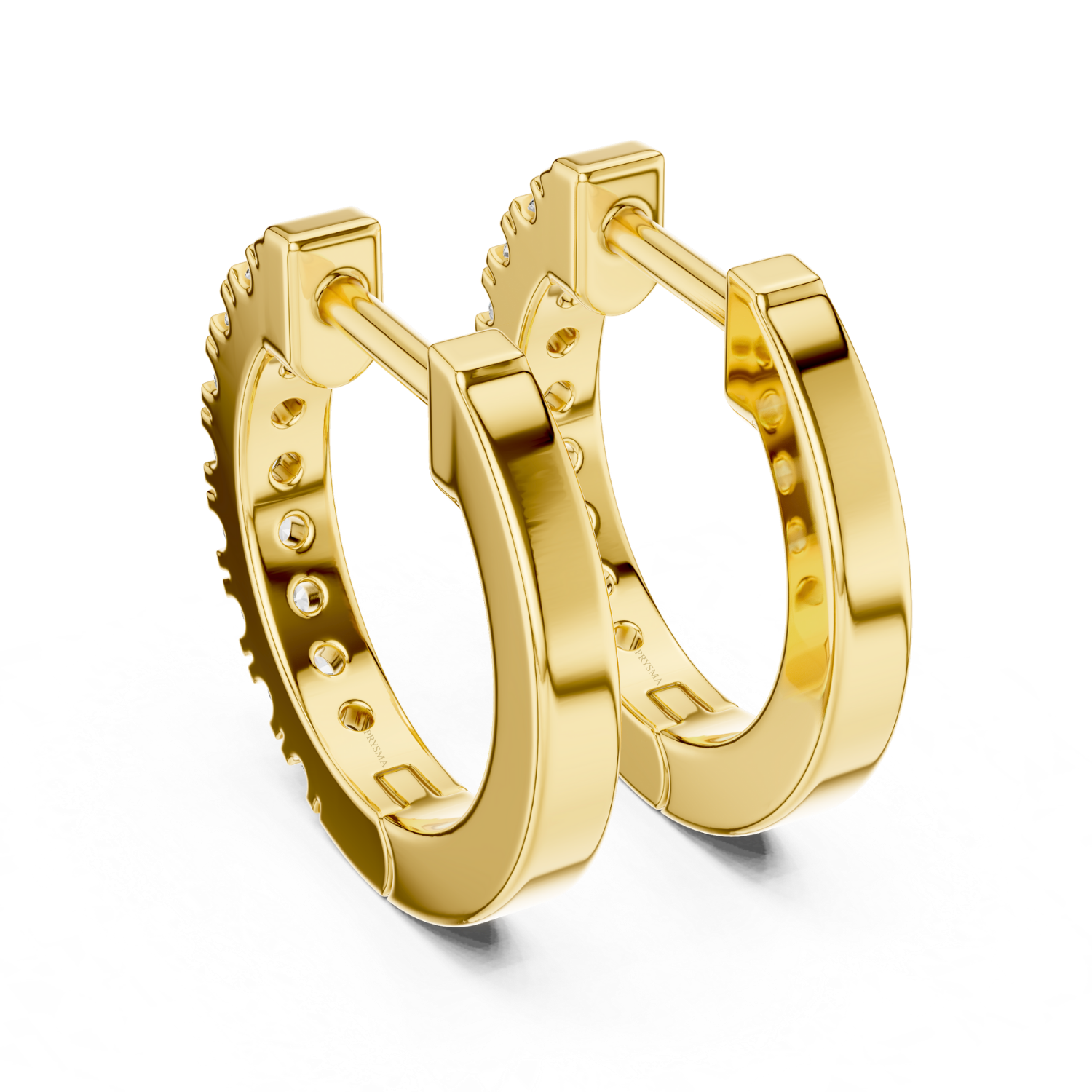 Classic Prong-Set Diamond Hoop Earrings