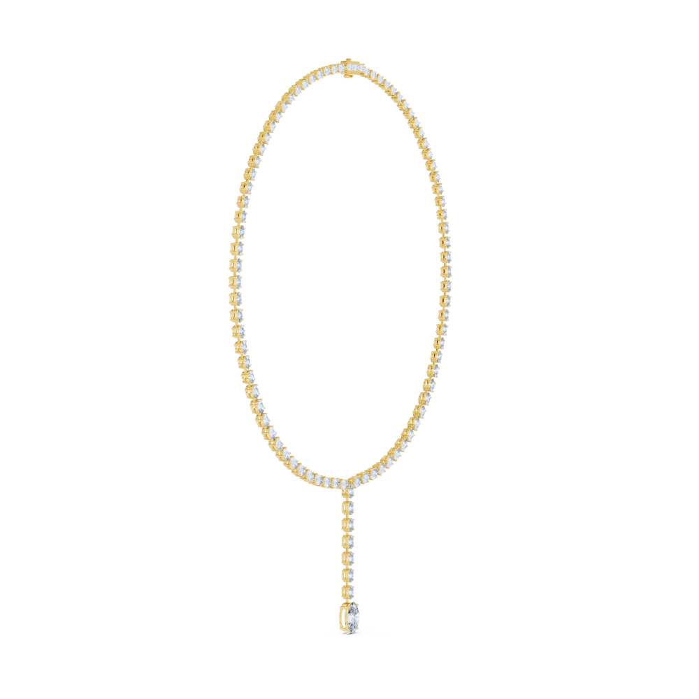 Oval Brilliance Lariat Necklace