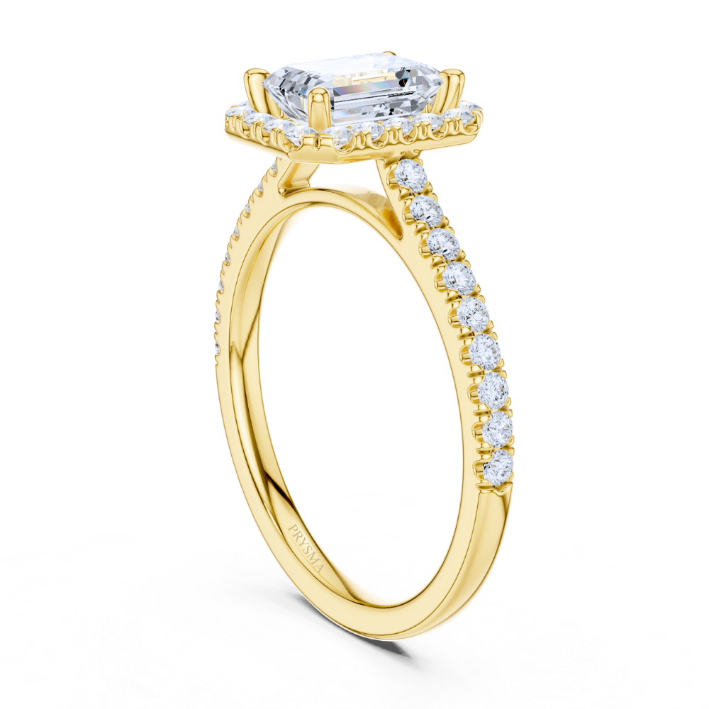 Emerald Halo Elegance Ring