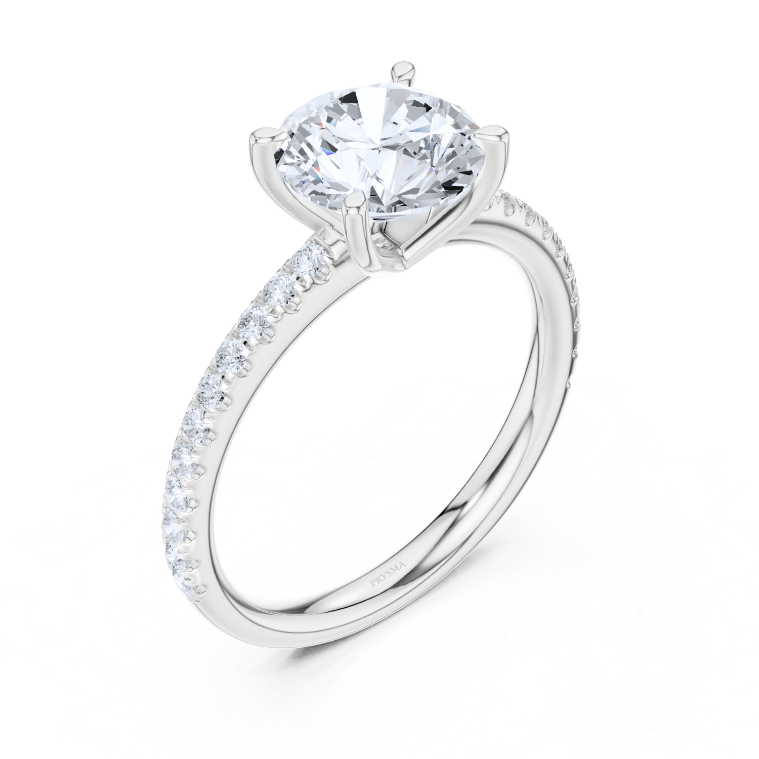 Classic Elegance Solitaire Pave Ring