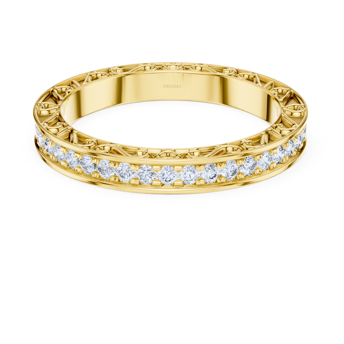 Vintage-Inspired Filigree Diamond Eternity Band