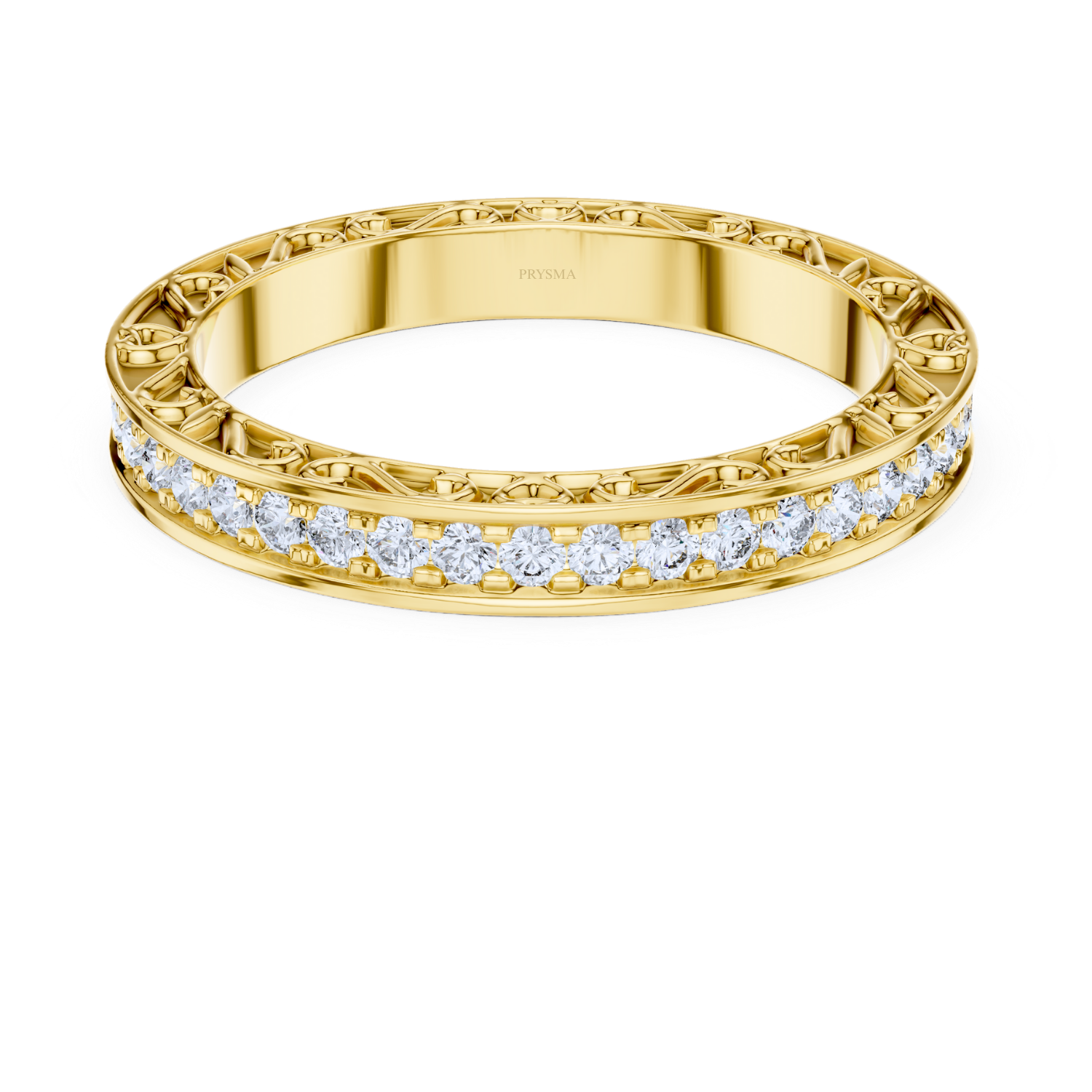 Vintage-Inspired Filigree Diamond Eternity Band