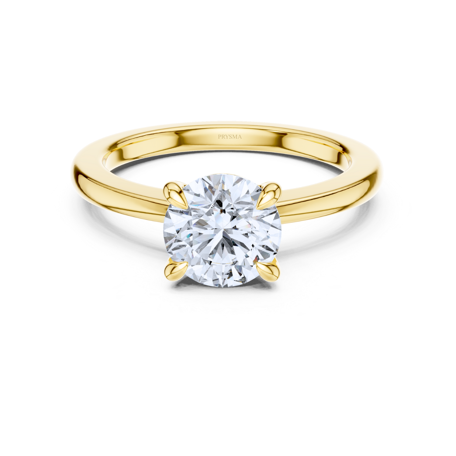 Round Center Stone 4 Prong Classic Solitaire