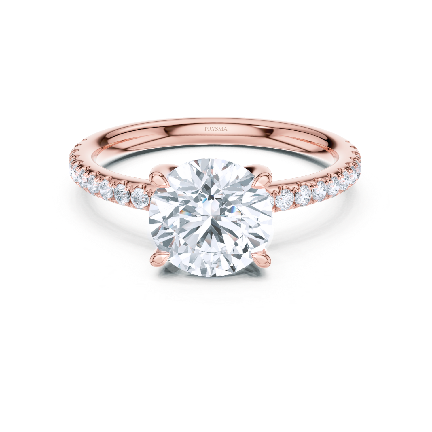 Classic Elegance Solitaire Pave Ring