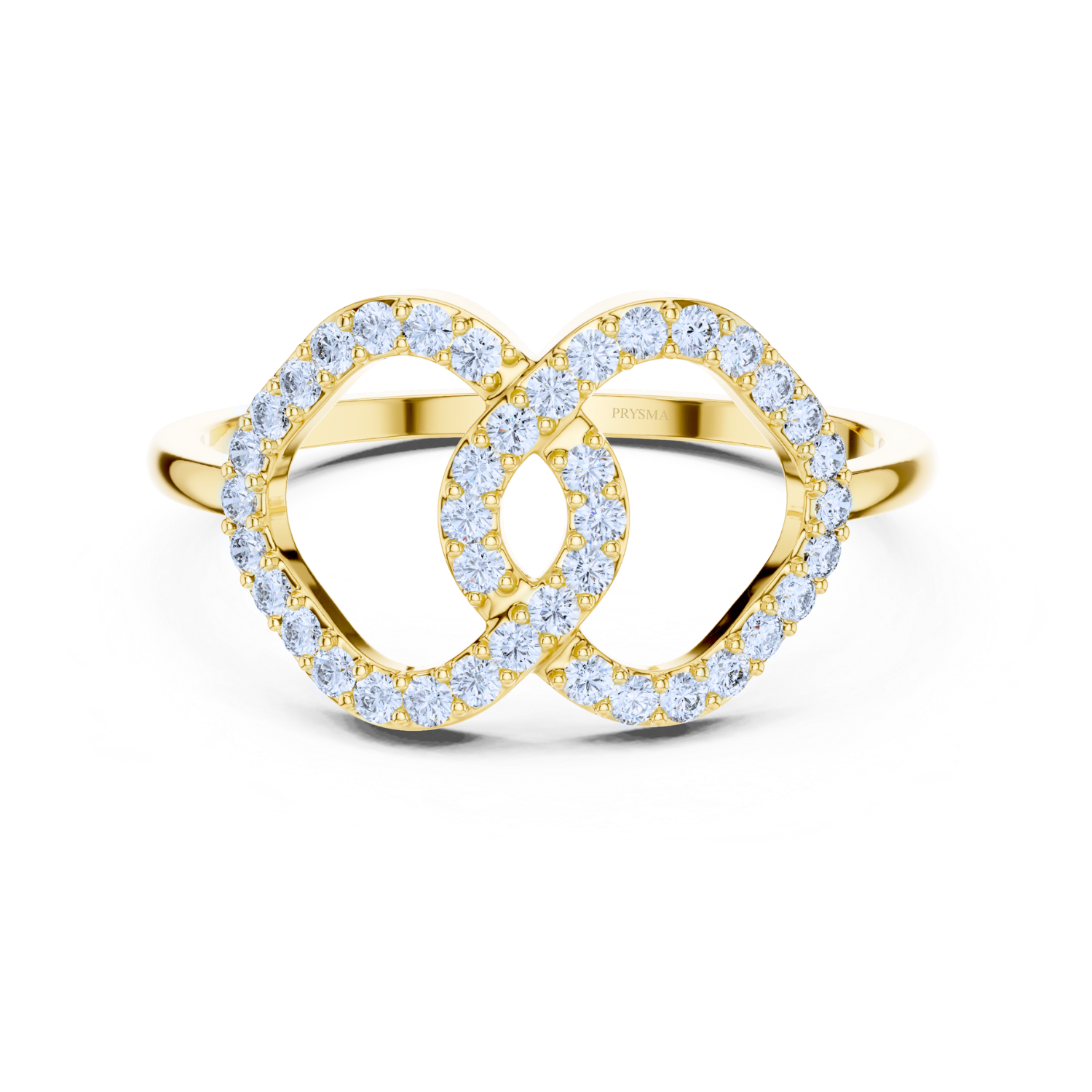 Open Heart Diamond Ring