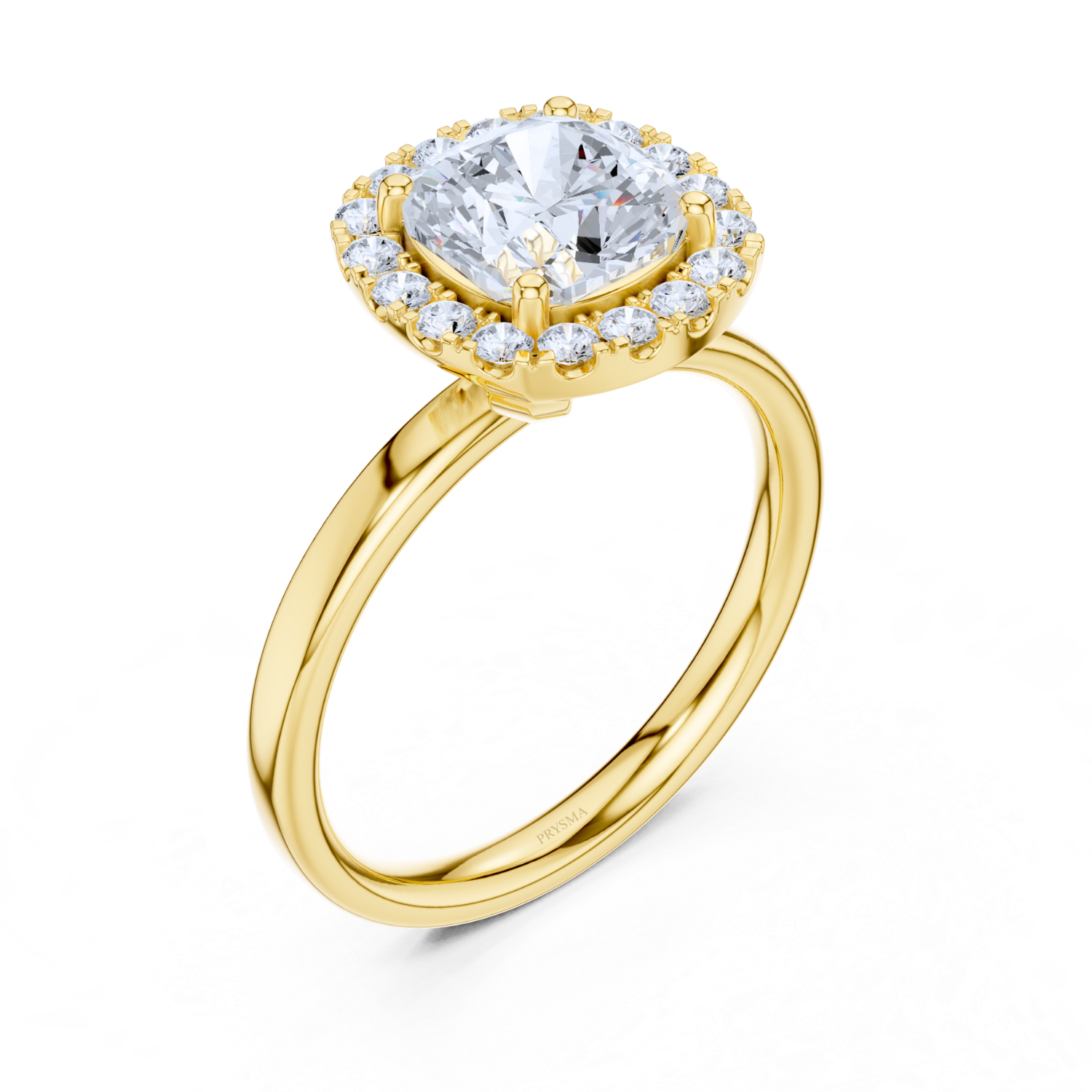 Cushion Cut Halo Diamond Ring