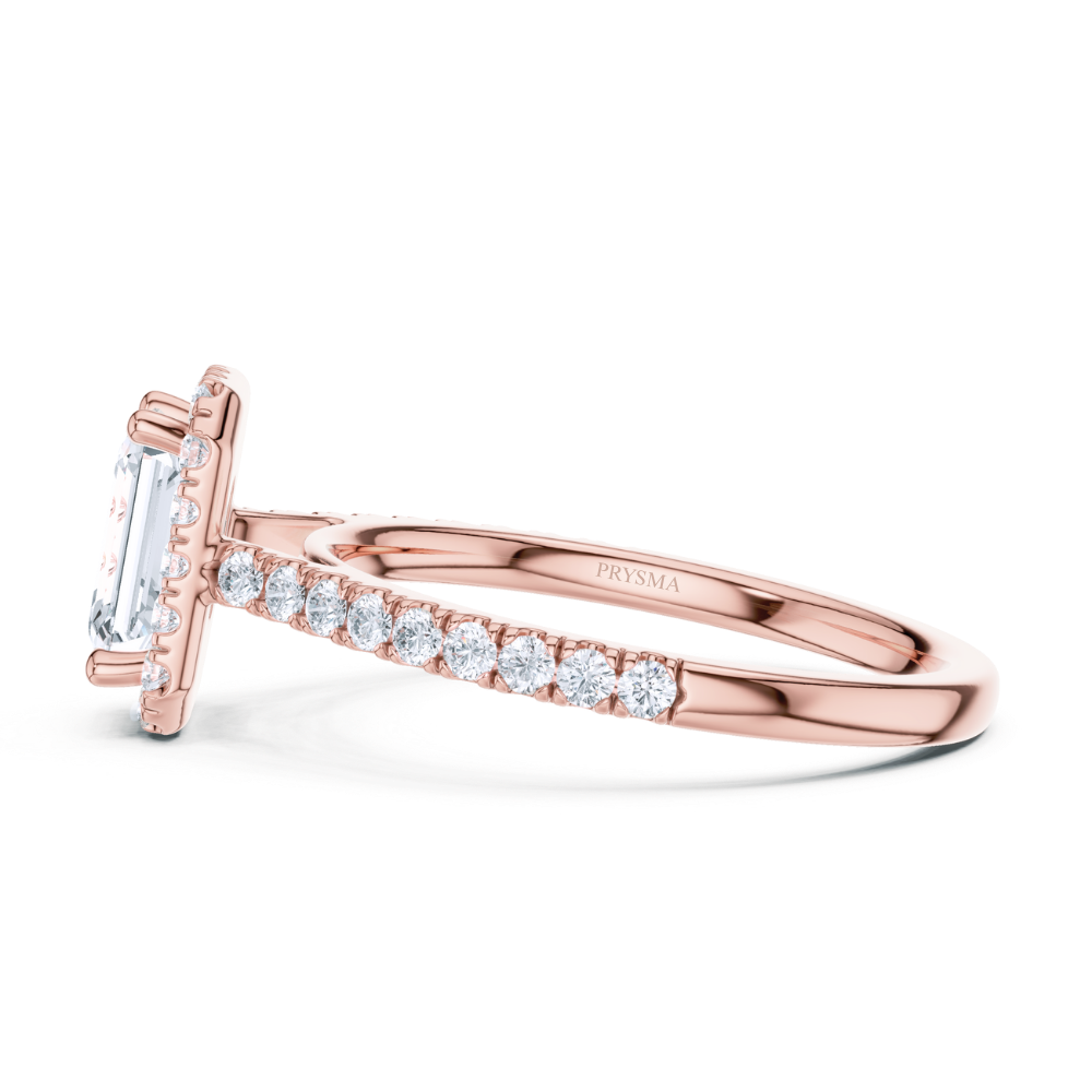 Emerald Halo Elegance Ring