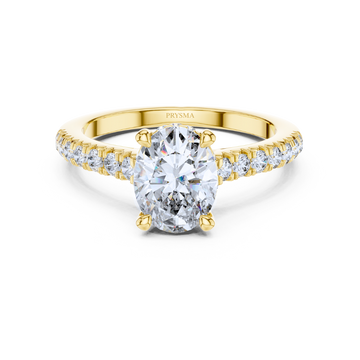 Golden Glow Oval Solitaire Ring