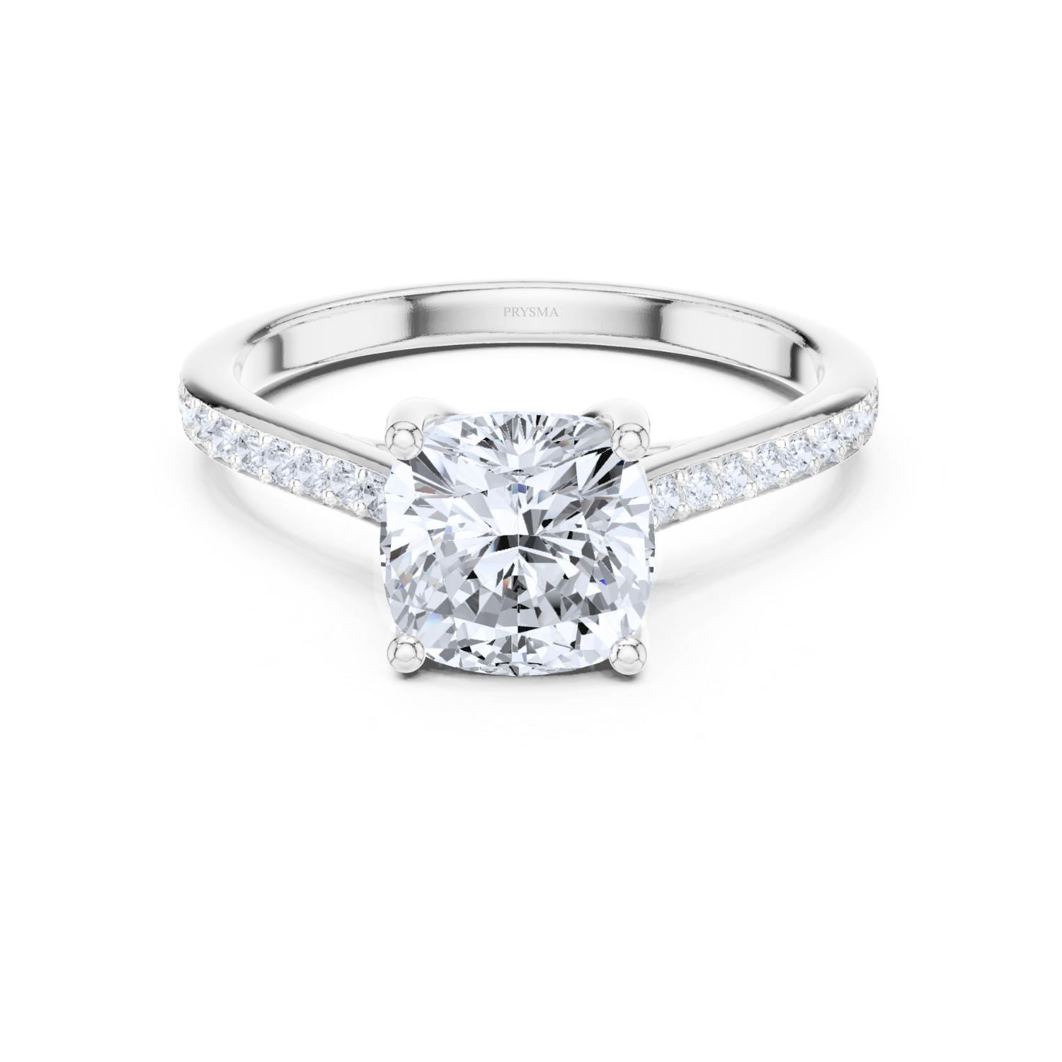 Graceful Elegance Cushion-Cut Solitaire Ring