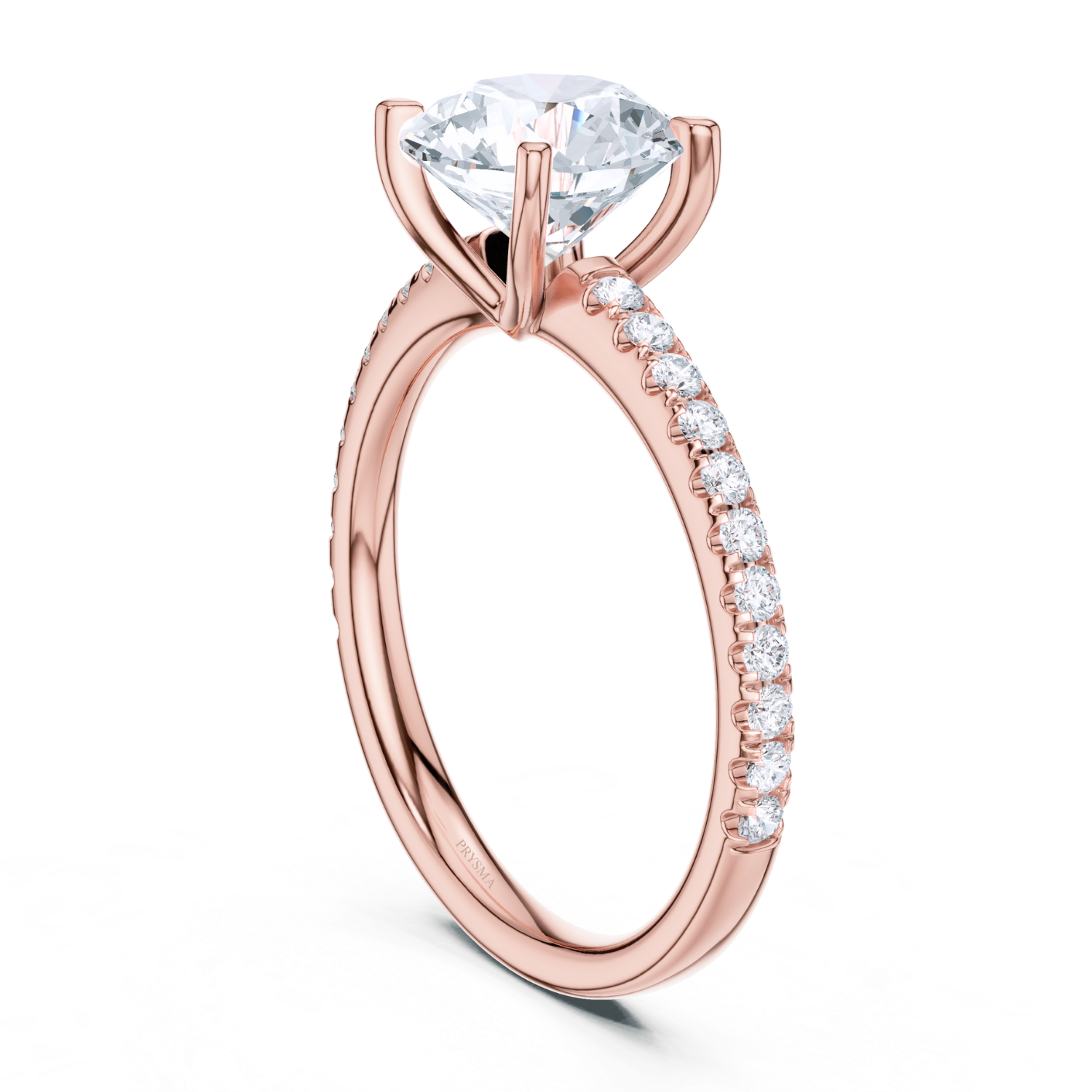 Classic Elegance Solitaire Pave Ring