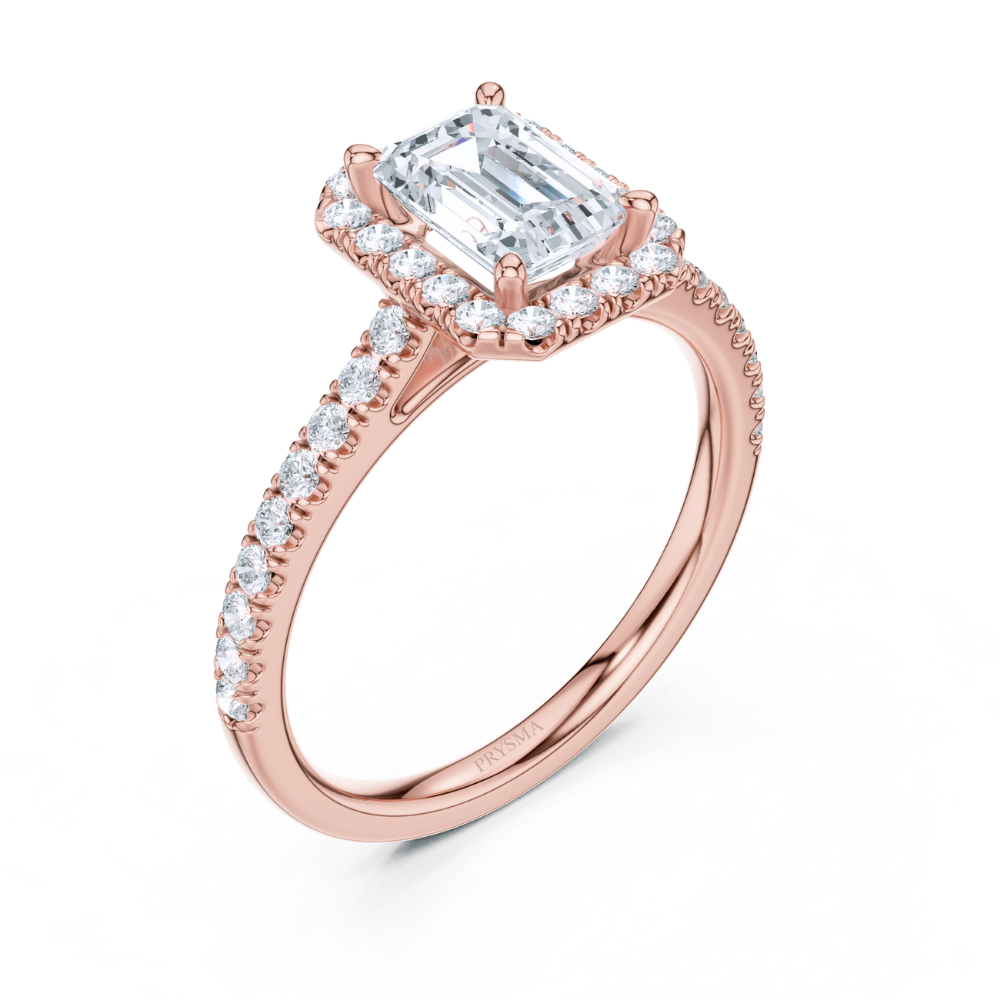Emerald Halo Elegance Ring