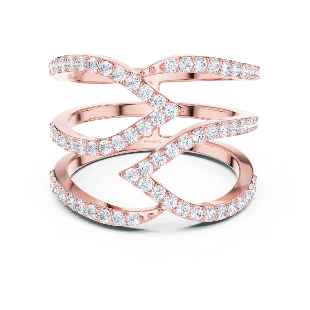 Celestia Triple Band Pavé Ring