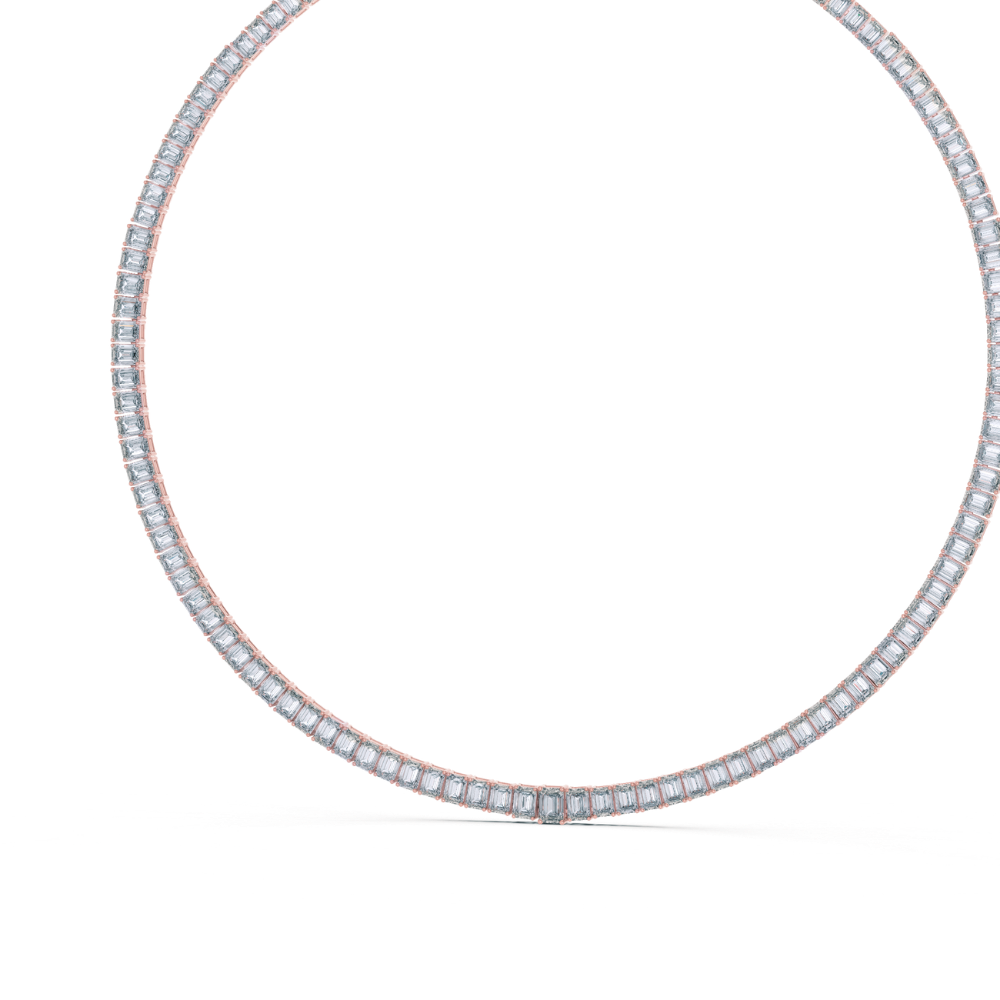 Emerald Precision Tennis Necklace