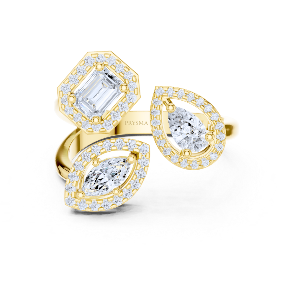 Halo Harmony Trio Ring