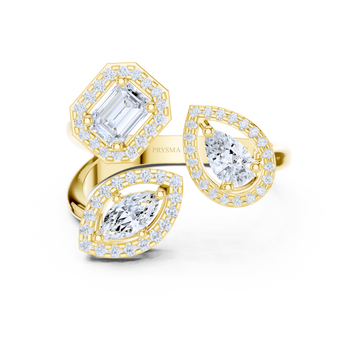 Halo Harmony Trio Ring