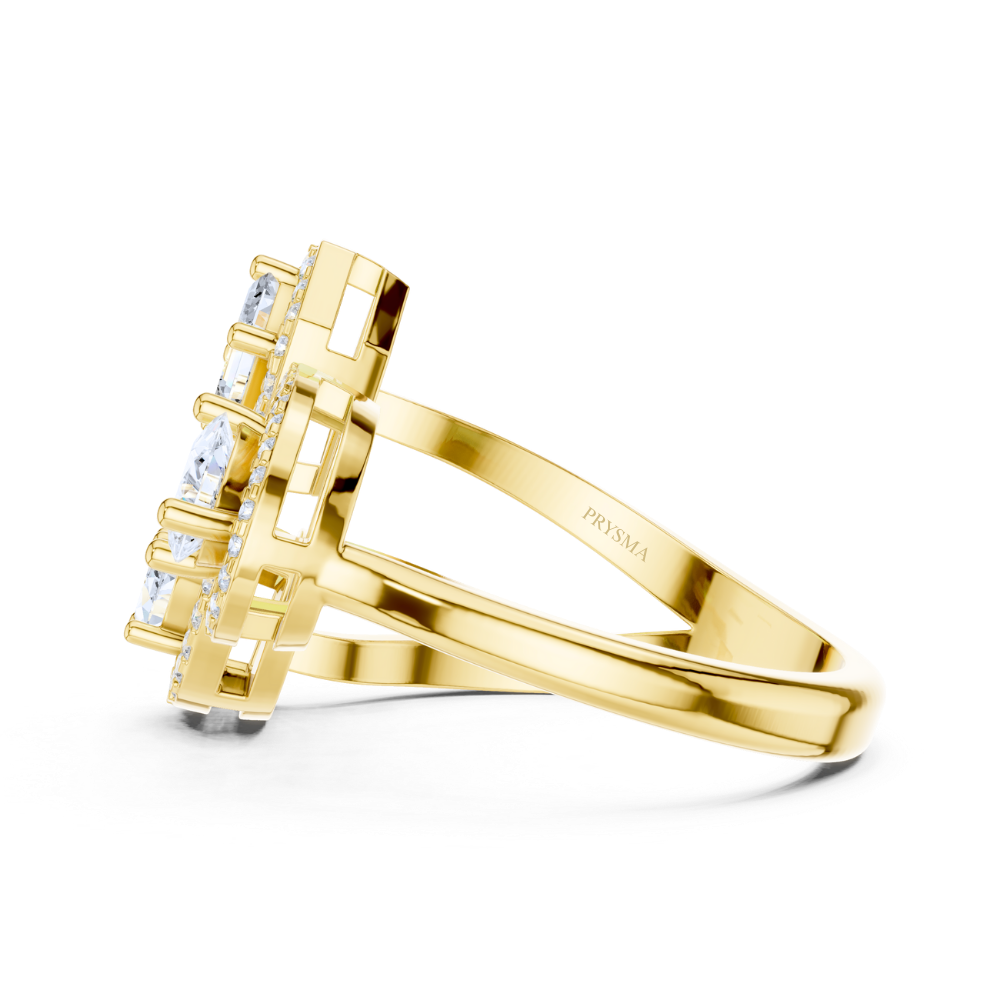 Halo Harmony Trio Ring