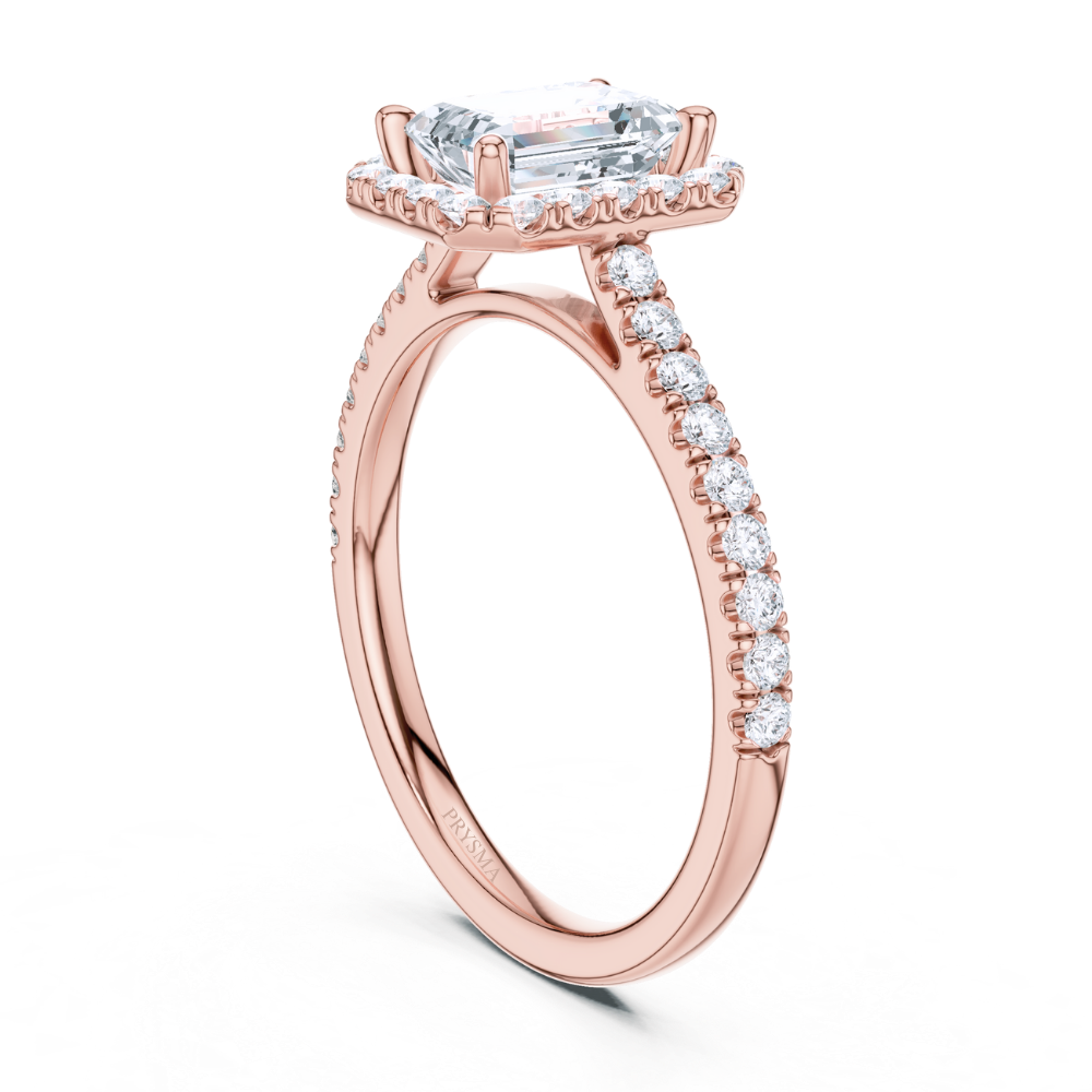 Emerald Halo Elegance Ring