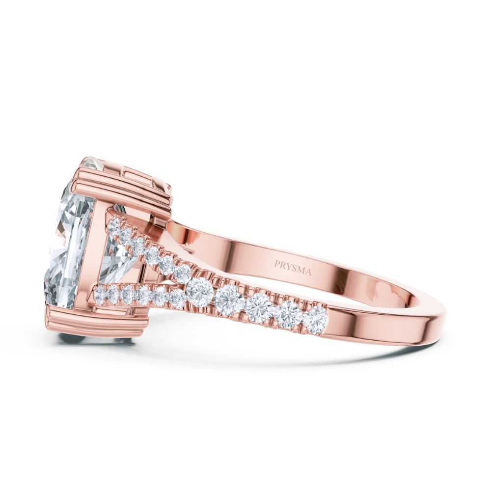 Celestia Split-Shank Cushion Ring