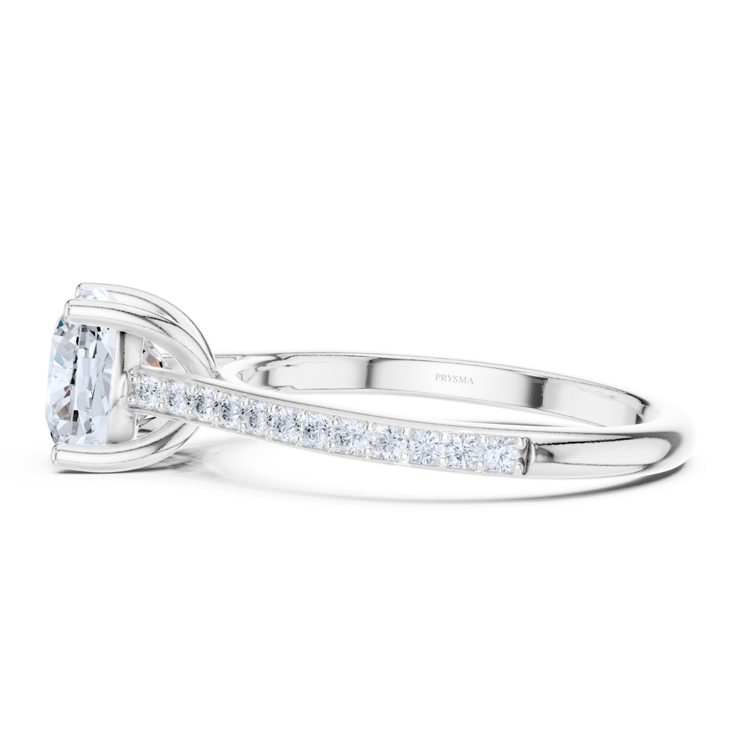 Graceful Elegance Cushion-Cut Solitaire Ring