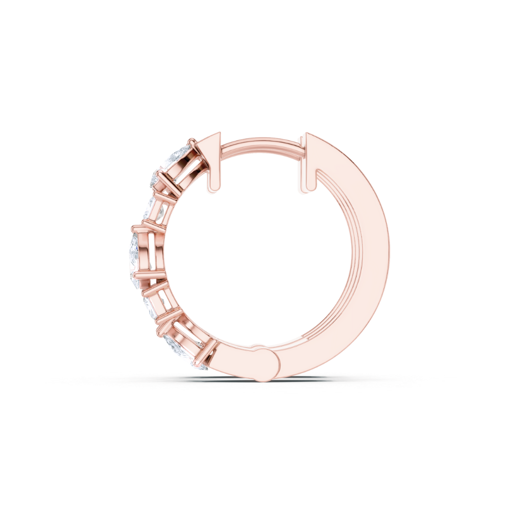 Radiant Harmony Diamond Hoop Earrings