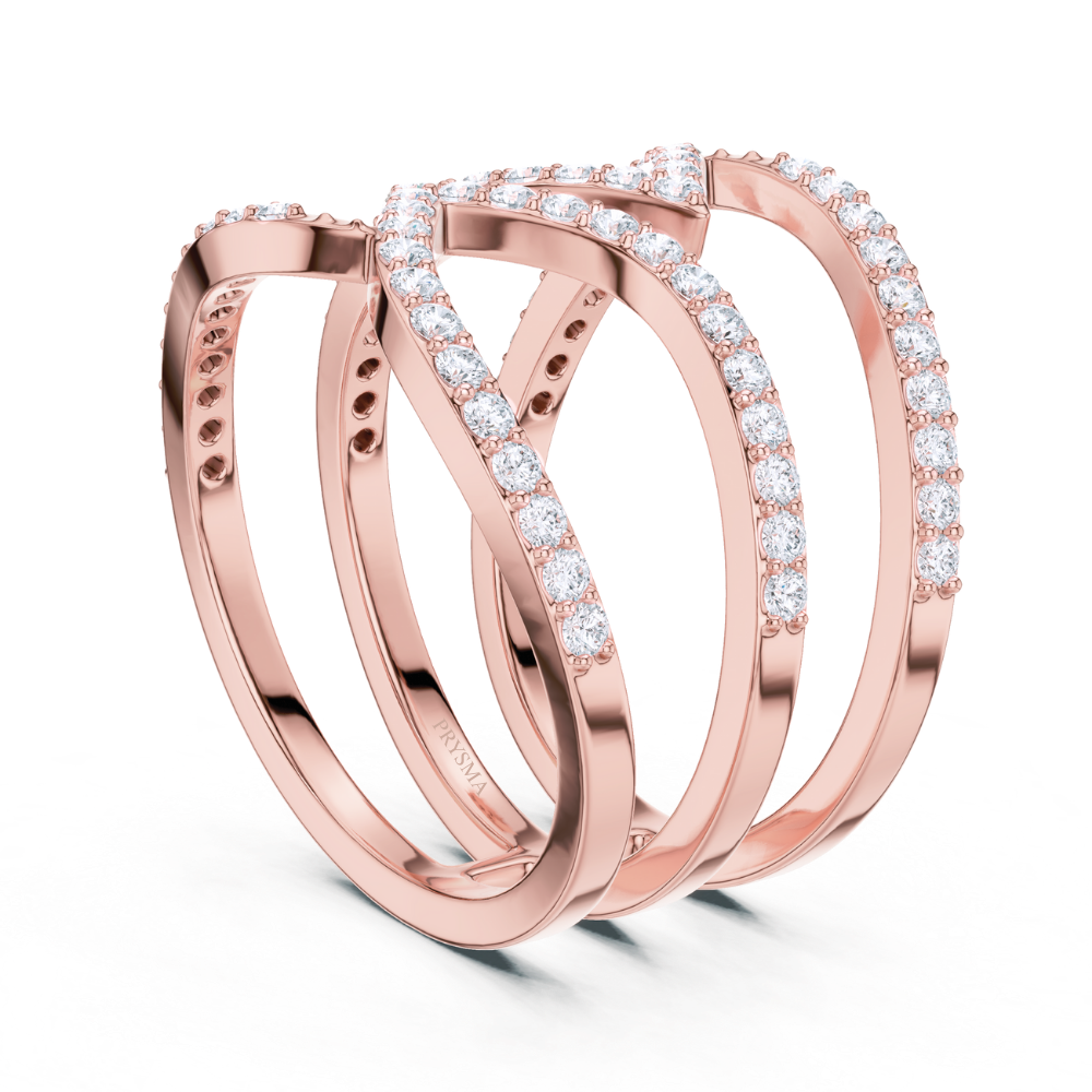 Celestia Triple Band Pavé Ring